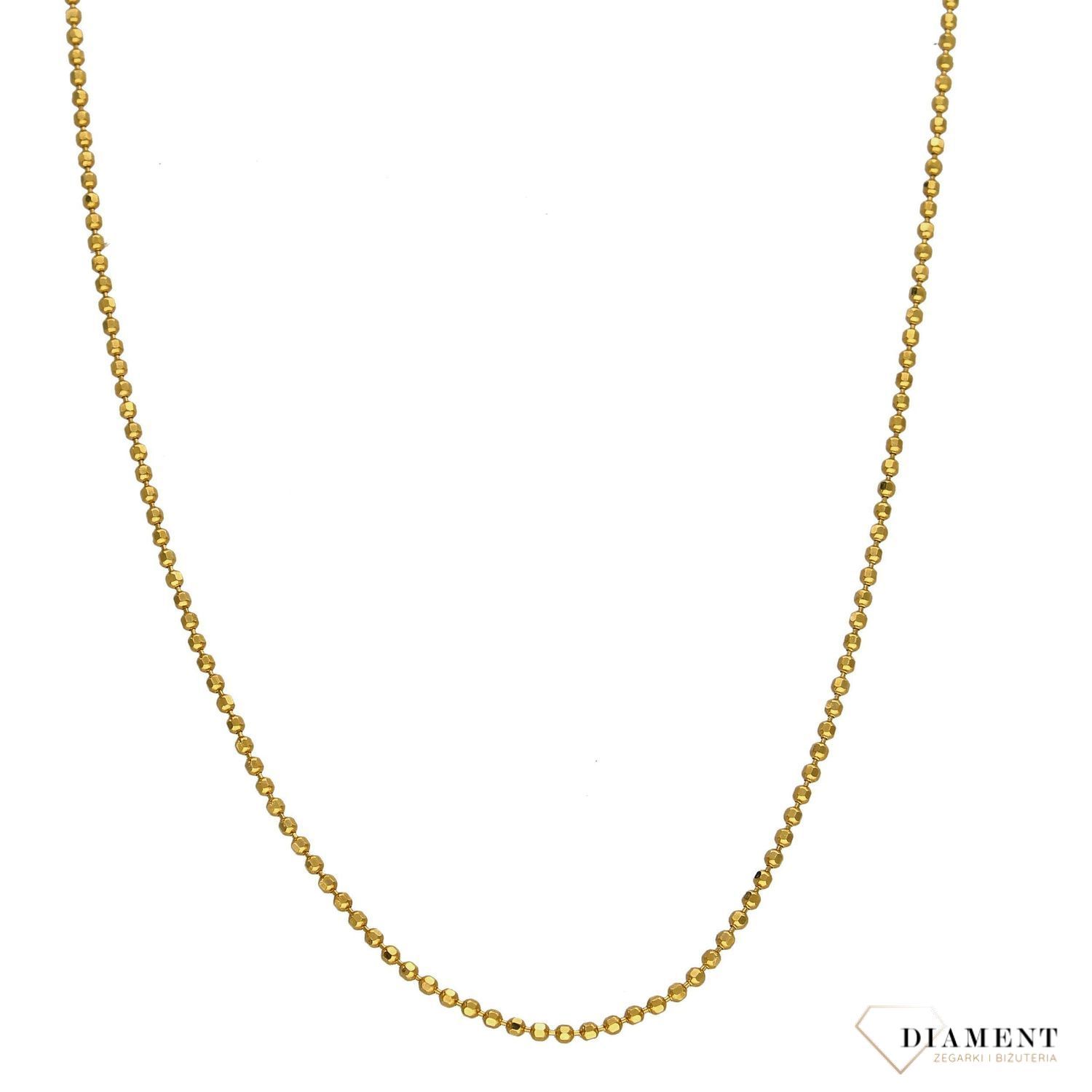 Złoty łańcuszek 585 kulkowy 1 mm DIA-LAN-1259-585 1mm.jpg